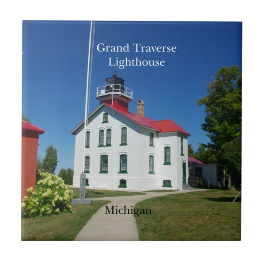 Grand Traverse Lighthouse Tegeltje (Voorkant)