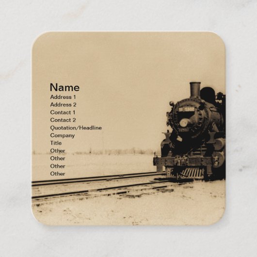 Grand Trunk Western Engine No. 5042 Business Card Vierkante Visitekaartje (Voorkant)