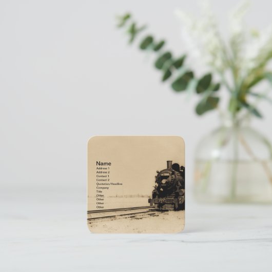 Grand Trunk Western Engine No. 5042 Business Card Vierkante Visitekaartje (Staand voorkant)