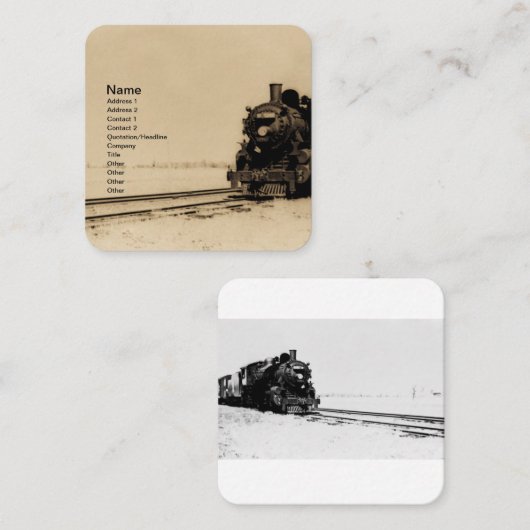 Grand Trunk Western Engine No. 5042 Business Card Vierkante Visitekaartje (Voorkant / Achterkant)
