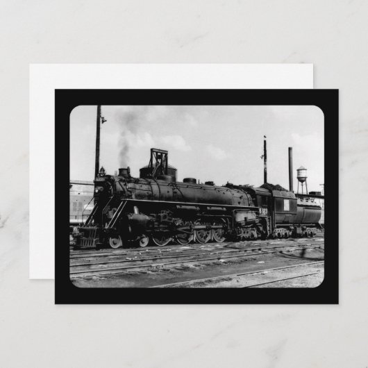 Grand Trunk Western (G.T.W.) Stoomengine #6323 Briefkaart (Voorkant / Achterkant)