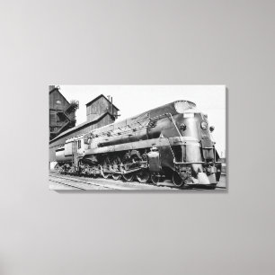 Grand Trunk Westerne motor 6405 in Chicago Canvas Afdruk