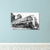 Grand Trunk Westerne motor 6405 in Chicago Canvas Afdruk (Insitu (Houten vloer))