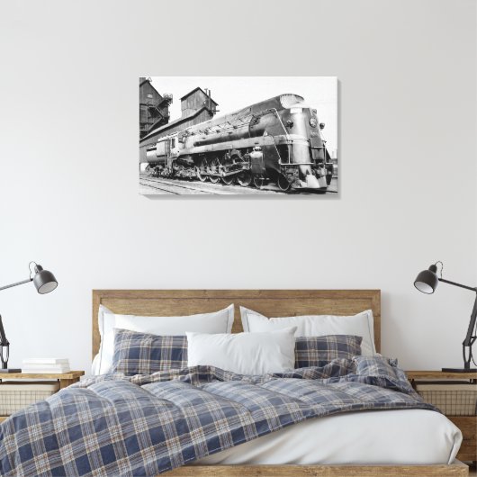 Grand Trunk Westerne motor 6405 in Chicago Canvas Afdruk (Insitu (Slaapkamer))