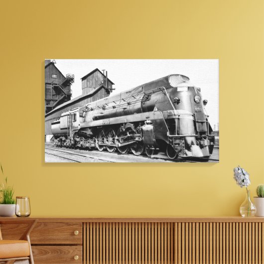 Grand Trunk Westerne motor 6405 in Chicago Canvas Afdruk (Insitu (Woonkamer))