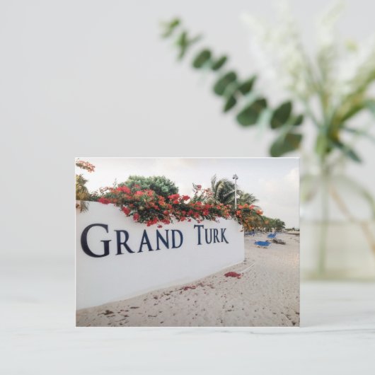 Grand Turk Beach Scene Briefkaart (Staand voorkant)