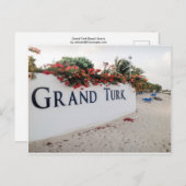 Grand Turk Beach Scene Briefkaart (Voorkant / Achterkant)