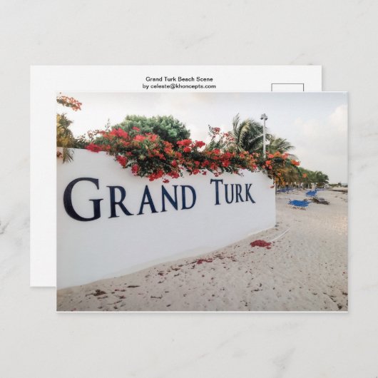Grand Turk Beach Scene Briefkaart (Voorkant / Achterkant)
