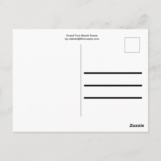 Grand Turk Beach Scene Briefkaart (Achterkant)