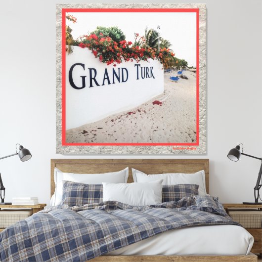 Grand Turk Beach Scene Canvas Afdruk (Insitu (Slaapkamer))