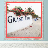 Grand Turk Beach Scene Canvas Afdruk (Insitu (Houten vloer))