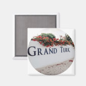 Grand Turk Beach Scene Magneet (Voorkant / Achterkant)