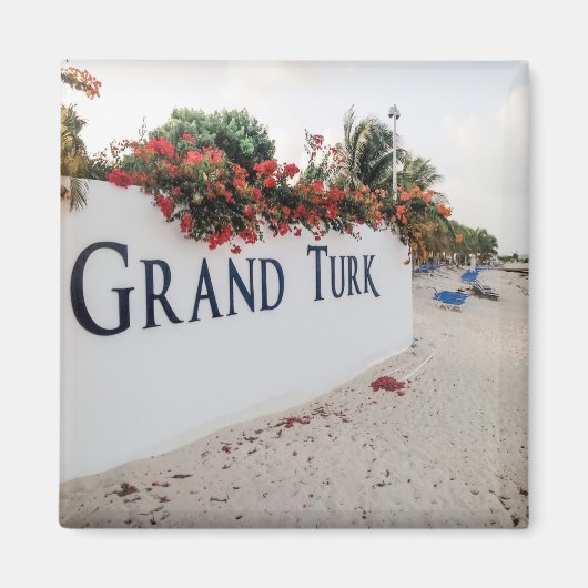 Grand Turk Beach Scene Magneet (Voorkant)