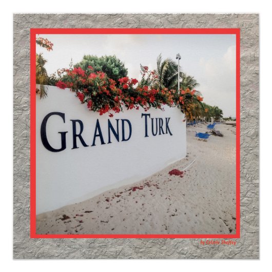 Grand Turk Beach Scene Perfect Poster (Voorkant)