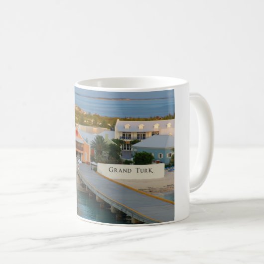 Grand Turk Fotografie op Mok, Caribisch gebied Koffiemok (Voorkant rechts)