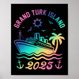 Grand Turk Island 2025 Cruise Vakantie Beach Trave Poster
