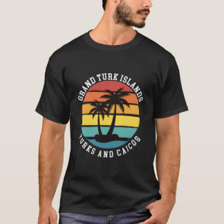 Grand Turk Islands Turks And Caicos Palm Trees T-shirt