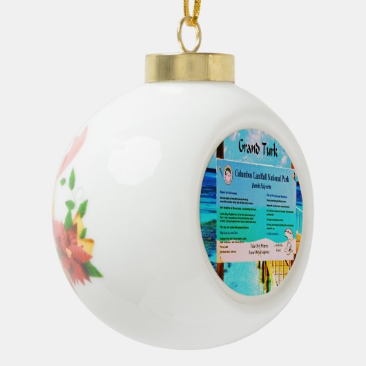 Grand Turk Keramische Bal Ornament (Links)