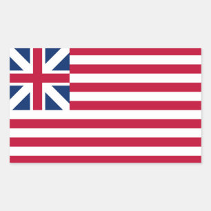 Grand Union, 1e vlag van de VS Koloniën Rechthoekige Sticker