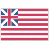 Grand Union, 1e vlag van de VS koloniën Sticker (Voorkant)