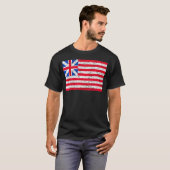 Grand Union Flag Amerika Patriottisch Verdrietig T-shirt (Voorkant volledig)