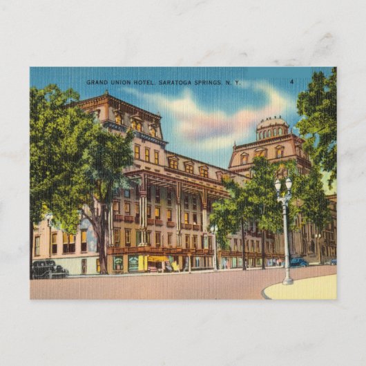 Grand Union Hotel, Saratoga Springs, New York Briefkaart (Voorkant)