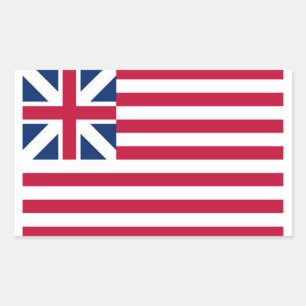 Grand Union USA eerste vlag Amerika symbool patrio Rechthoekige Sticker