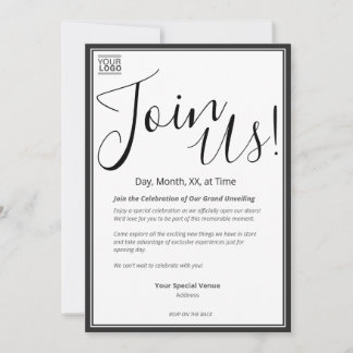 Grand Unveiling Special Event Invitation Kaart
