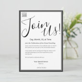 Grand Unveiling Special Event Invitation Kaart (Staand voorkant)