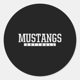 Grand Valley Mustangs Softll Hs Ronde Sticker