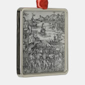 Grand Voyage de Hierusalem" Metalen Ornament (Rechts)