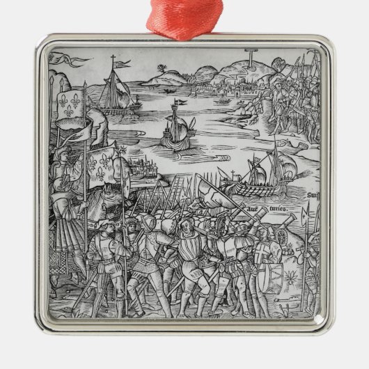 Grand Voyage de Hierusalem" Metalen Ornament (Voorkant)