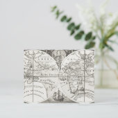 Grand Voyages Old Antiek General Map World Briefkaart (Staand voorkant)