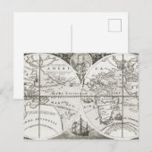 Grand Voyages Old Antiek General Map World Briefkaart (Voorkant / Achterkant)