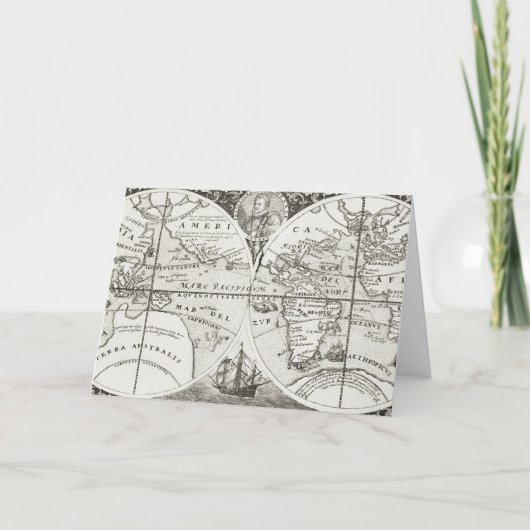 Grand Voyages Old Antiek General Map World Kaart (Voorkant)