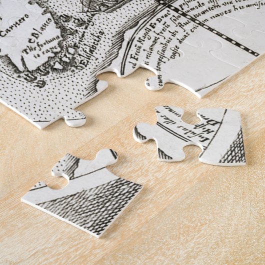 Grand Voyages Old Antiek General Map World Legpuzzel (Zijkant)