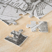 Grand Voyages Old Antiek General Map World Legpuzzel (Zijkant)