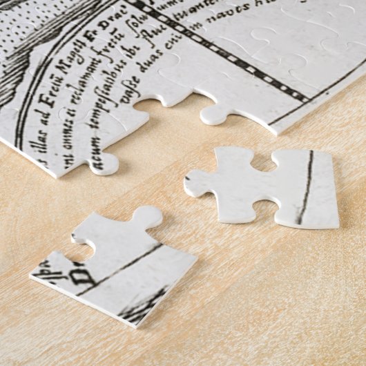 Grand Voyages Old Antiek General Map World Legpuzzel (Zijkant)