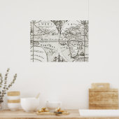 Grand Voyages Old Antiek General Map World Poster (Keuken)