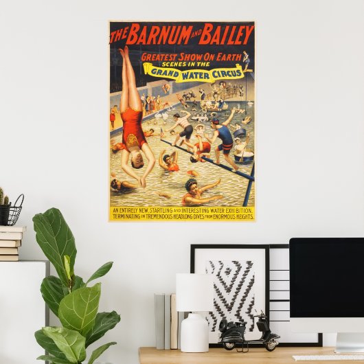 Grand Water Circus Poster (Thuiskantoor)