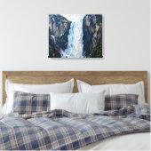 Grand Waterfall Wall Art | Premium gewikkeld canva Canvas Afdruk (Insitu (Slaapkamer))