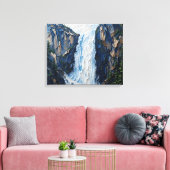 Grand Waterfall Wall Art | Premium gewikkeld canva Canvas Afdruk (Insitu (Woonkamer))