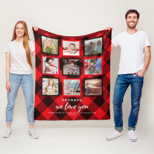 GRANDA PHOTO GIFTS - Foto Collage Lumberjack Fleece Deken