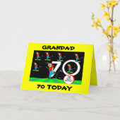 GRANDAD 70E GOLFVERJAARDAG KAART (Gele Bloem)