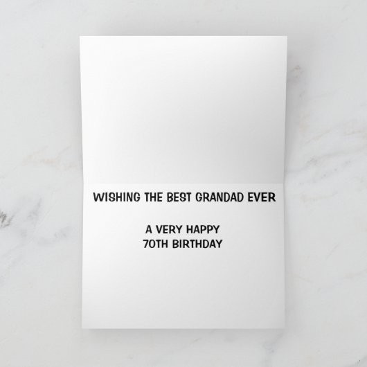 GRANDAD 70E VERJAARDAG KAART (Binnen)