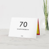 GRANDAD 70E verjaardagskaart Kaart (Achterkant)