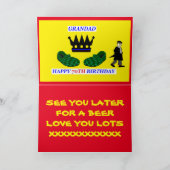 GRANDAD 70E verjaardagskaart Kaart (Binnen)