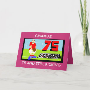 GRANDAD 75E FOOTBALL VERJAARDAG KAART