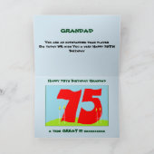 Grandad 75th Verjaardagskaart Kaart (Binnen)