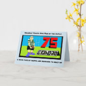 Grandad 75th Verjaardagskaart Kaart (Gele Bloem)